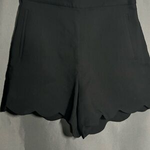 Wilfred Black Scalloped High Waist Shorts
